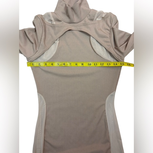 MISSGUIDED Sheer Mesh Asymmetric Neckline Long Sleeves Ruched Maxi Dress S8. E76 - Picture 13 of 15